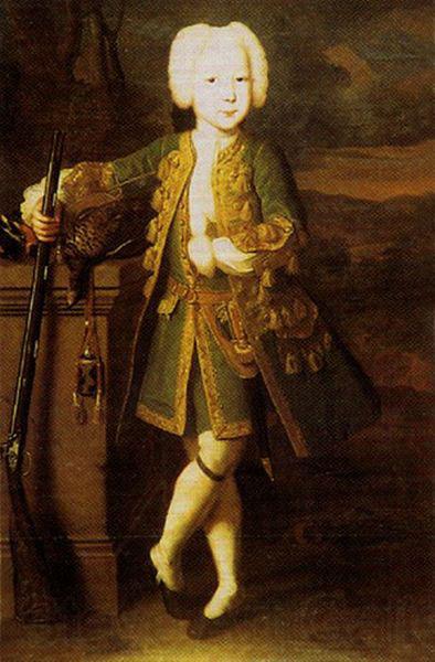 Louis Caravaque Portrait of a boy. Was att. as Peter III or Peter II portrait, possibly Elizabeth in men dress Germany oil painting art